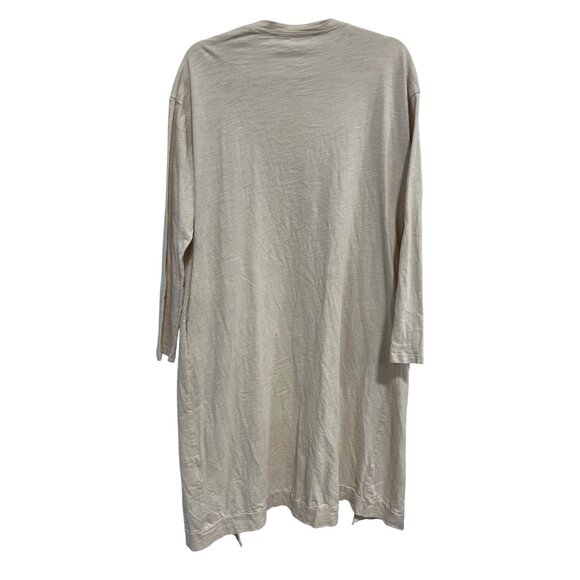 Three Bird Nest Duster Cardigan Size XL Open Front Long Sleeve Beige Tan Neutral - Picture 2 of 8